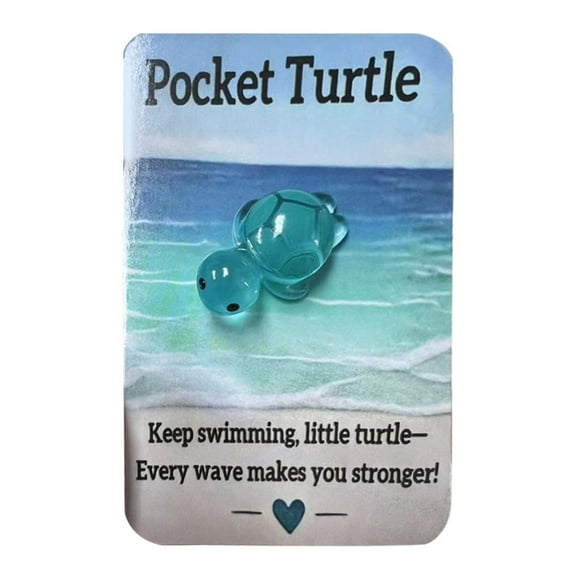 Animal Pocket Hug Gifts,Mini Resin Animal Hug Token,Cute Pocket Hug Turtle Keepsake with Positive Cards, Inspirational Comfort Keepsake,Little Gift for Birthday Thanksgiving