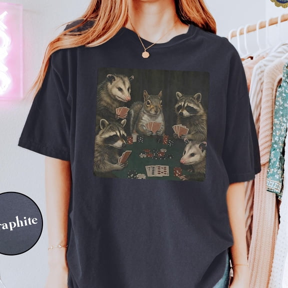 Animal Poker TShirt Funny Meme Tee