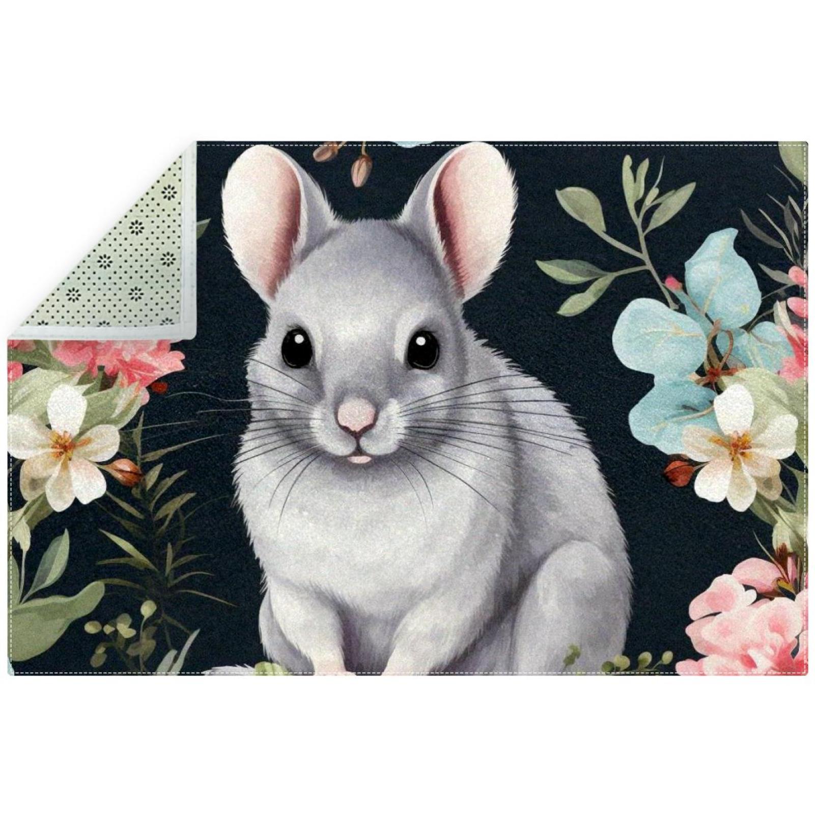 Animal Polyester RightAngle Door Mat Durable Indoor/Outdoor Rug for