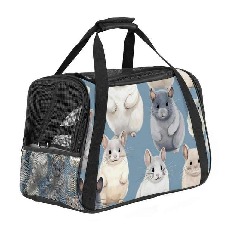 Animal Premium Fabric Cat Carrier 900D Oxford Cloth Sherpa Base with Nylon Webbing 17x10x11.8 Inches 43x26x30 cm Comfortable Durable Pet Bag Walmart