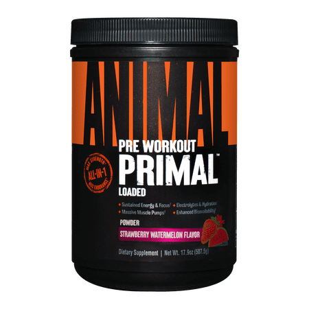 Animal Primal Preworkout Powder, Strawberry Watermelon, 17.9 oz (507.5 g)