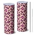 thumbnail image 1 of Animal Print 20 Oz Stainless Steel Skinny Tumbler – Vacuum Insulated Slim Travel Cup with Lid & Stainless Steel Straw, 360° Full Wrap Printed Tumbler for Home, Office & Outdoor Use, 1 of 6