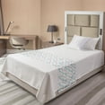 thumbnail image 1 of Woodsy Bed Runner, Fox and Trees in Folk Art Holiday Season, Decorative Accent Bedding Scarf for Hotels Homes and Guestrooms, Twin, White Multicolor, by Ambesonne, 1 of 2