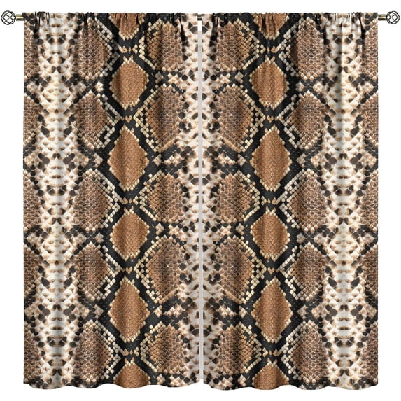 Animal Print Blackout Curtains, Leopard Snakeskin Animal Skin Snake ...