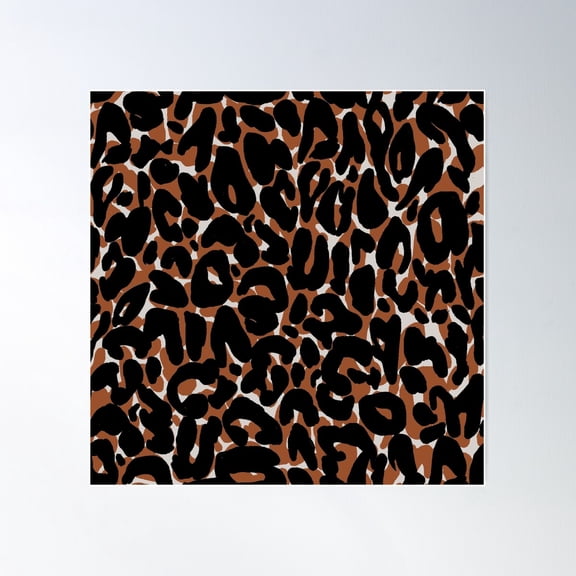 Animal Print Brown Shadow Poster Wall Art, Modern Wall Decor For Living Room Bedroom, 8x12 UNFRAMED