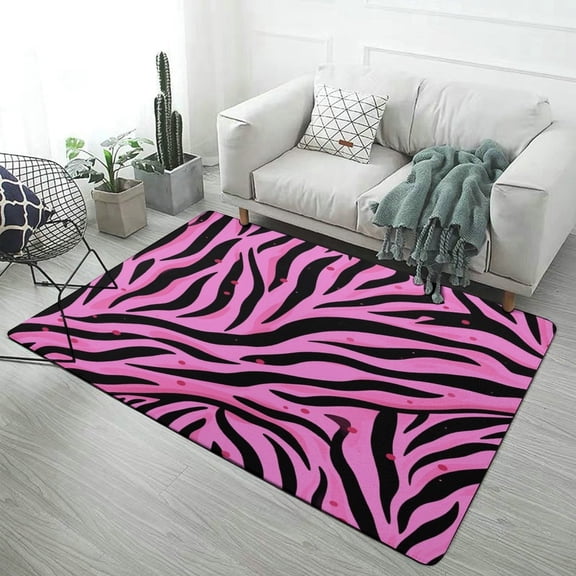 Animal Print Carpet Soft Comfy Rug for Home Living Room Bedroom Area Rug Non-slip Doormat Decor