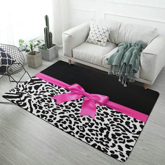 Animal Print Carpet for Home Decoration Soft Comfy Rugs for Bedroom Living Room Bathroom Entrance Non-slip Comfort Mat