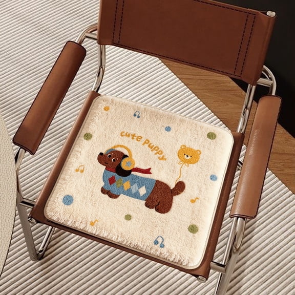 Animal Print Chair Cushions for Dining Chairs, Indoor Non-Slip Kitchen Chair Pad and Dining Room Seat Cushion Mat for Office Living Room Outdoor 15.7"