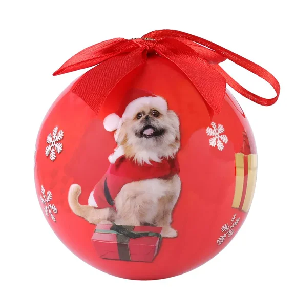Animal Print Christmas Ball Ornaments Baubles Xmas Tree Party Hanging Decoration