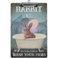 thumbnail image 1 of Animal Print Clipboards, Fashion Design Letter Size Wooden Clipboards for Women, Cute Custom Pattern, A4 Standard Size 9"x12.5" with Low Profile Metal Clip,Rabbit,Bathtub, 1 of 6
