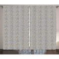 thumbnail image 1 of Ambesonne Animal Print Curtains 2 Panel Set, Abstract Spotty, 108" x 63", Dark Orange Orange, 1 of 3