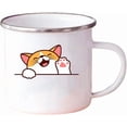 thumbnail image 1 of Animal Print Enamel Cups Coffee Drink Milk Cup Retro Mugs Handle Drinkware Diy Personalized Kids Gift H, 1 of 3