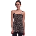 thumbnail image 1 of Animal Print Extra Long Stretch Cotton Cami Top, 1 of 1
