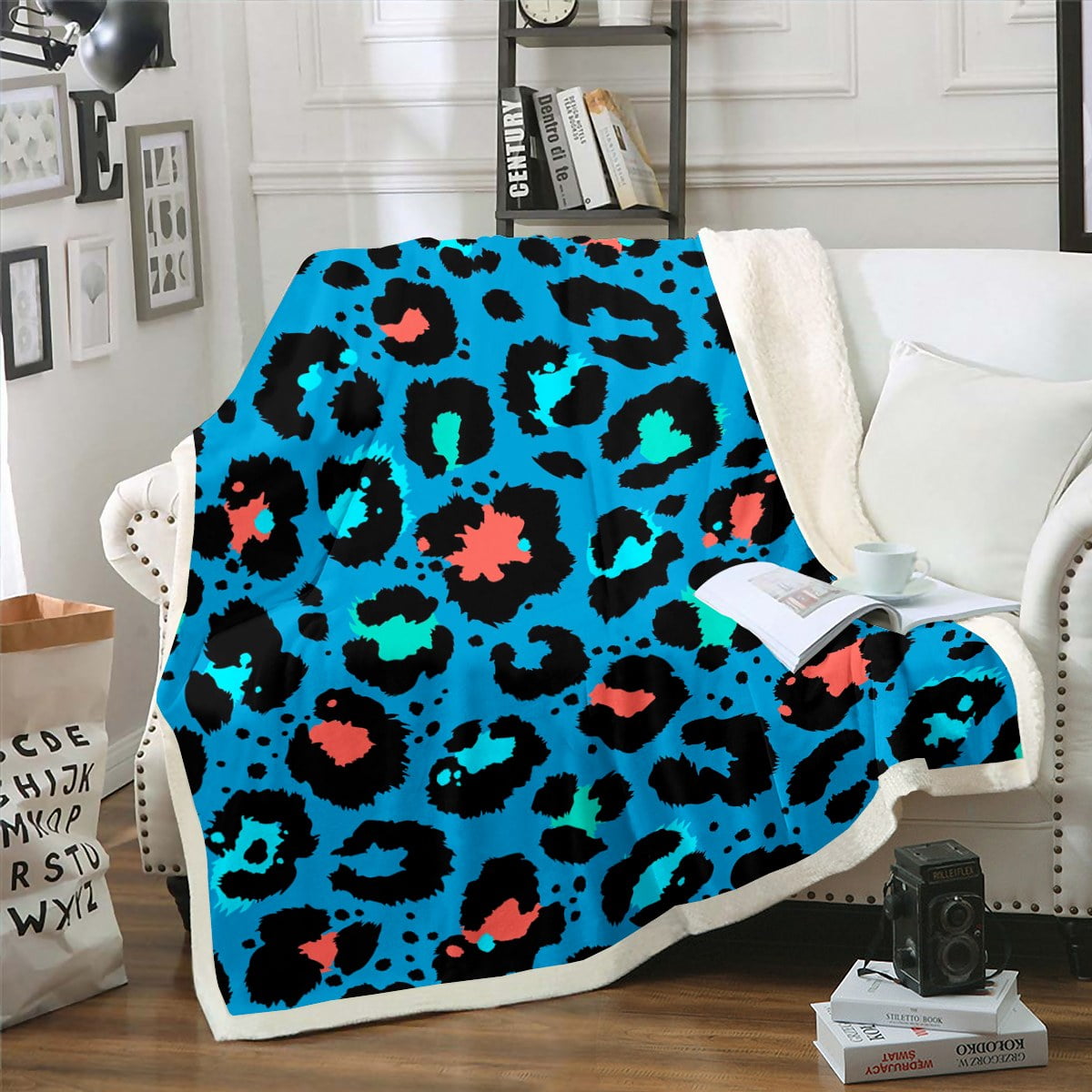 Animal Print Fleece Blanket Leopard Print Blanket, African Safari