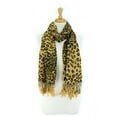 thumbnail image 1 of Animal Print Fringed Shoulder Pashmina Wrap Scarf, 1 of 3