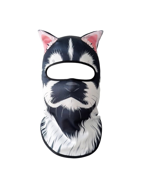 Animal Print Full Face Hood Windproof Balaclava Mask Stretch Breathable Neck Cover for Motorcycle Riding Ski Slopes Cold Weather Runs Festivals Dress Up and Winter Adventures