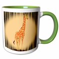 thumbnail image 1 of 3drose, Animal Print Giraffe - Fun Animals - Cute, 15oz Two-tone Green Mug, 1 of 6