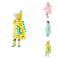 thumbnail image 1 of Animal Print Kids Raincoat with Backpack Space, Waterproof Hooded School Rain Jacket for Boys & Girls, Walking, Travel & Outdoor Activities, 1 of 8