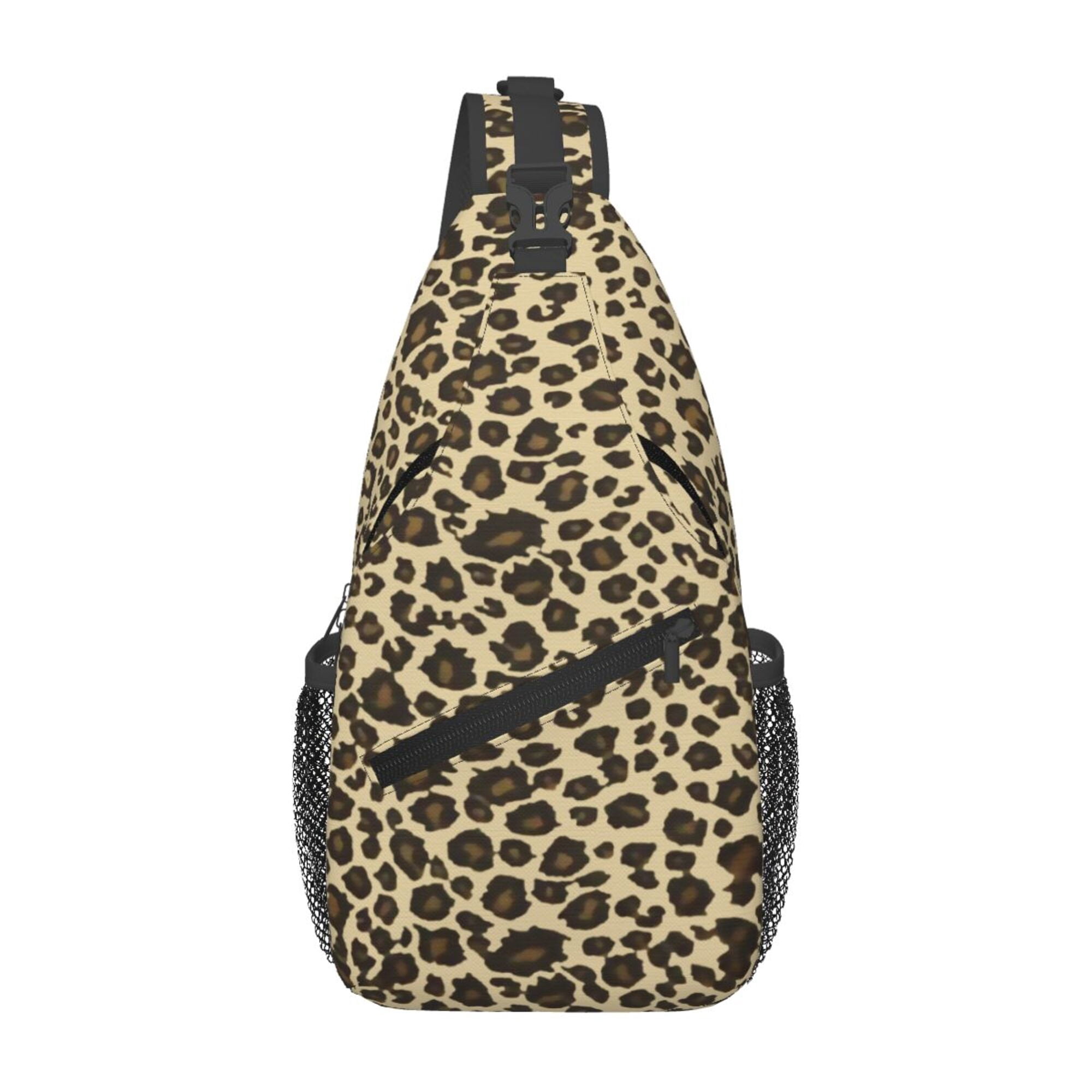 Animal Print Leopard Sling Bag Crossbody Chest Backpack For 
