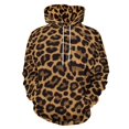 thumbnail image 1 of Animal Print Men's Women Vintage 3D Hooded Sweatshirt - All-Season Loose Fit Streetwear, 1 of 6