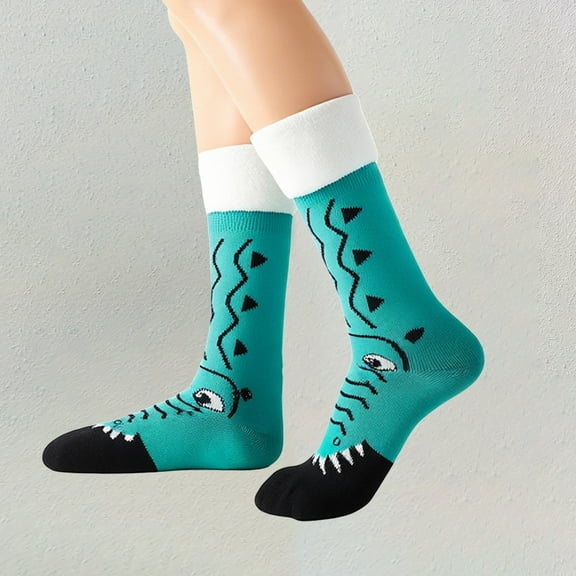 Animal Print Non-Slip Floor Socks for Adults,Plush Fleece Lined Winter Grip Socks,Thermal Anti-Skid House Socks with Animal Designs,Cozy Indoor Outdoor Slip-Resistant Socks for Women and Men - Green