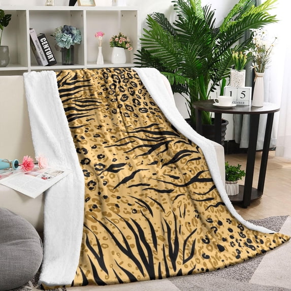 Animal Print Pattern Blanket,Comfortable Soft Flannel Throw Blanket,All Season,Warm Lightweight Blankets for Sofa Bed Couch Living Room Chair,40"x50"