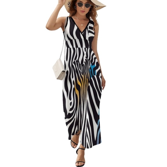 Animal Print Patterns Art Sleeveless Dress Women's Summer Suit Dresses for Women 2025 Luxury Party Dress