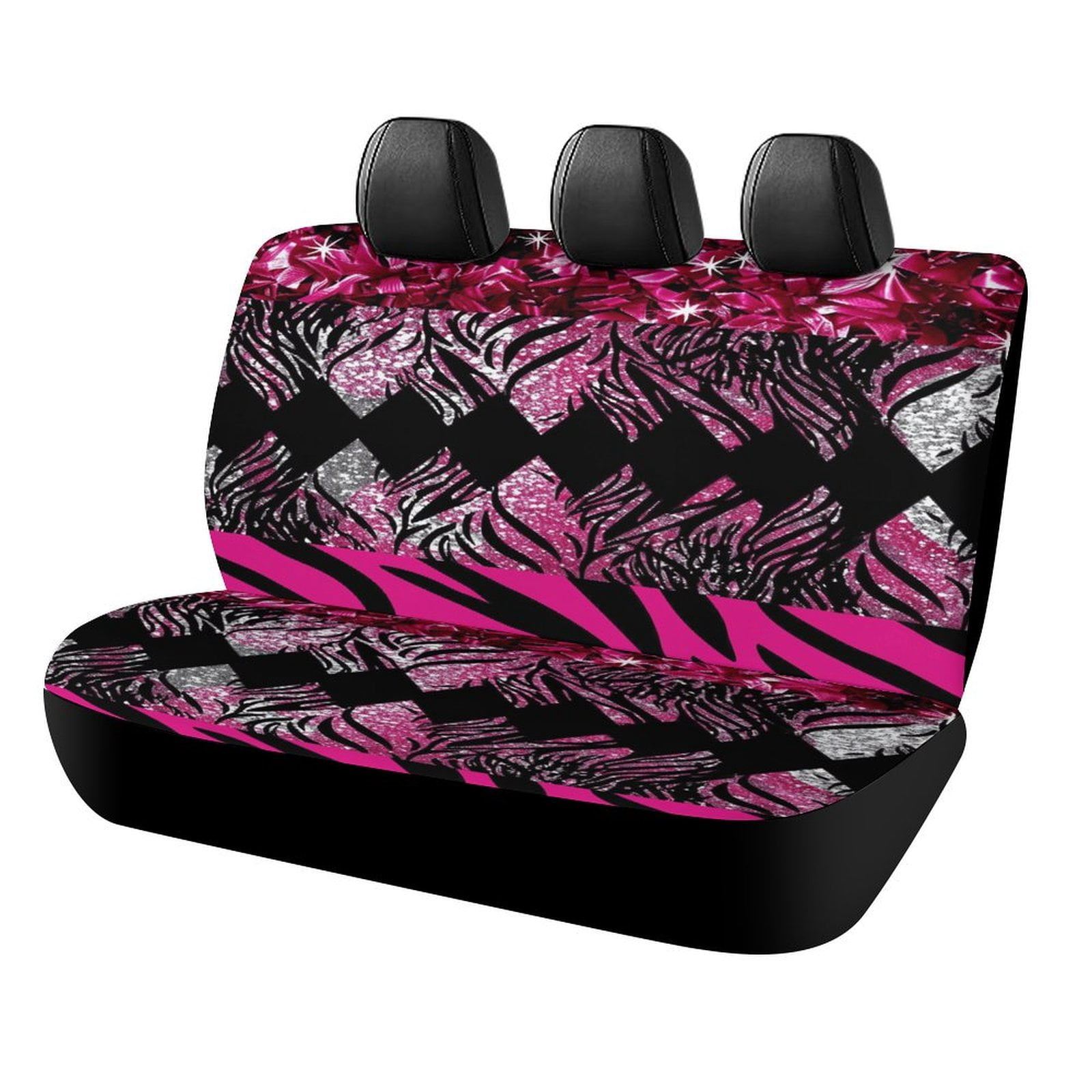 Animal Print Patterns Car Accessories Bench Seat Covers for Cars Print Car Seat Protector Cover for Rear Universal Fit