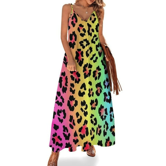 Animal Print Patterns Design Sleeveless Dress Woman Fashion Long Dresses Women's Summer Suit Dress 2025
