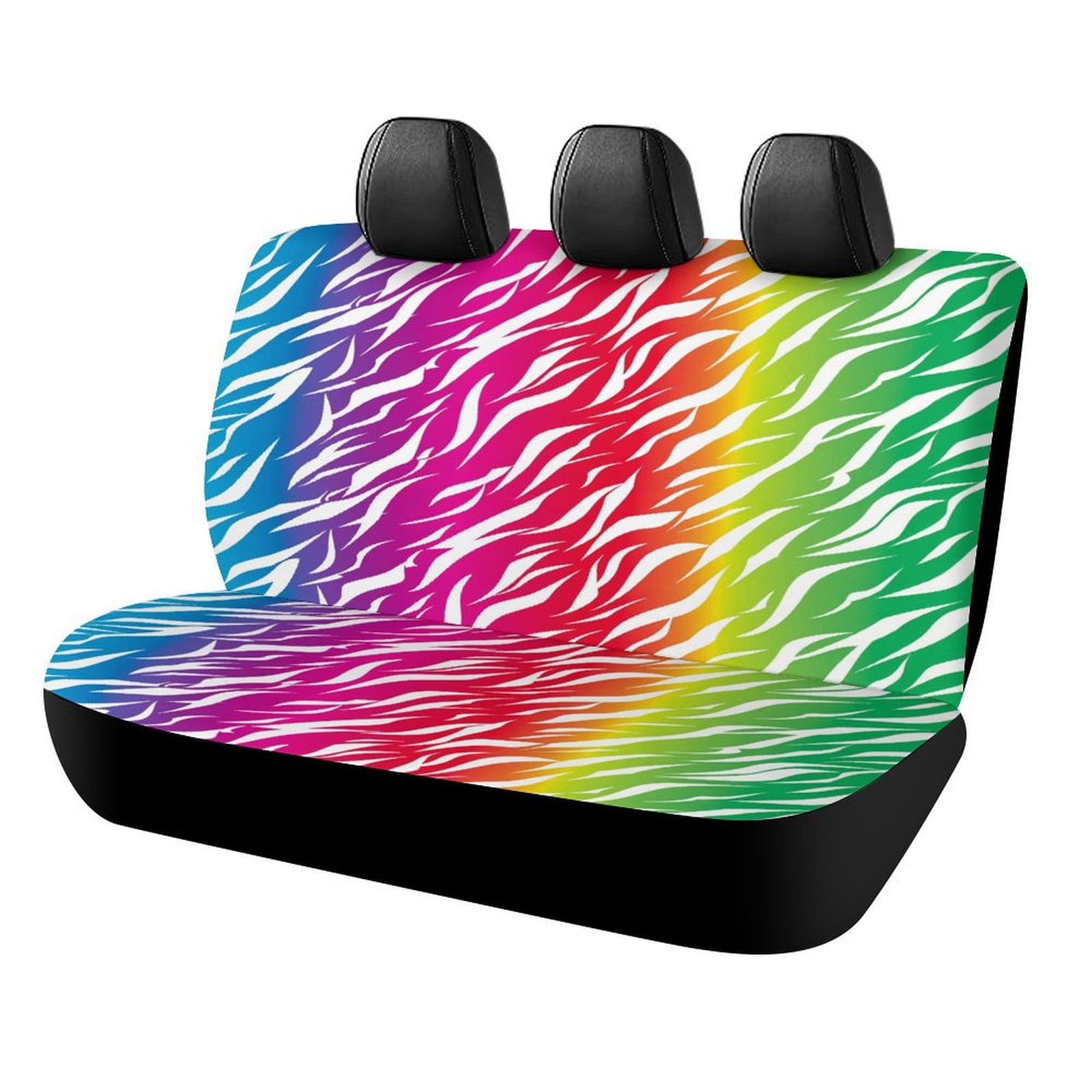 Animal Print Patterns Rear Seat Covers, Car Backseat Protector, Universal Back Seat Vehicle Interior Protector, Fits Most Cars, SUVs, Sedans, Trucks