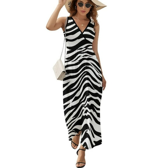Animal Print Patterns Sleeveless Dress Female Clothing Dress Women Summer 2025 Dress