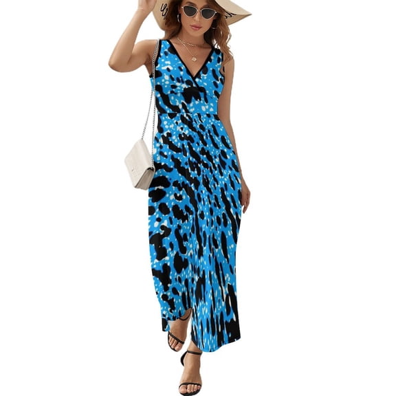 Animal Print Patterns Sleeveless Dress Female Clothing Dress Women Summer 2025 Dress