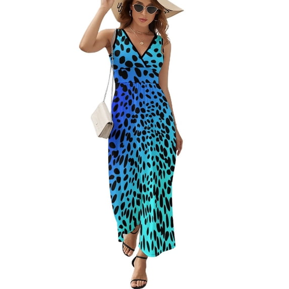 Animal Print Patterns Sleeveless Dress Female Clothing Dress Women Summer 2025 Dress