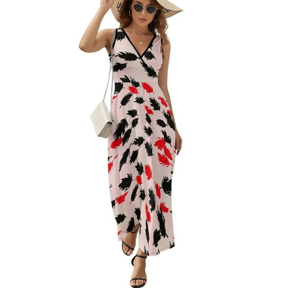 Animal Print Patterns Sleeveless Dress Female Clothing Dress Women Summer 2025 Dress