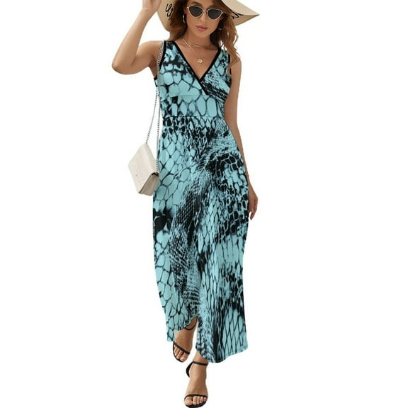 Animal Print Patterns Sleeveless Dress Woman Fashion Long Dresses Women's Summer Suit Dress 2025