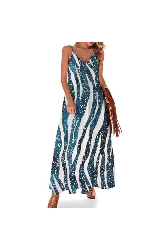 Animal Print Patterns Sleeveless Dress Woman Fashion Long Dresses Women's Summer Suit Dress Summer 2025 Women