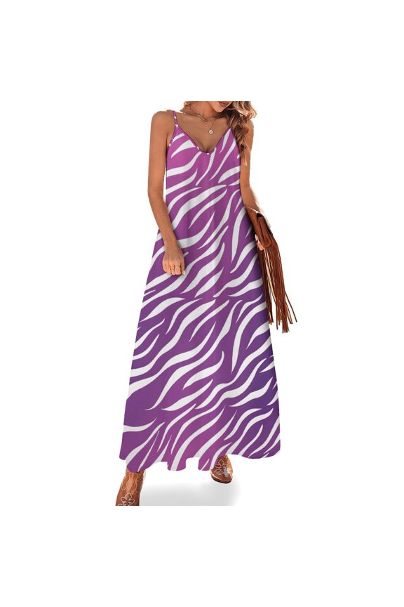 Animal Print Patterns Sleeveless Dress Woman Fashion Long Dresses Women's Summer Suit Dress Summer 2025 Women