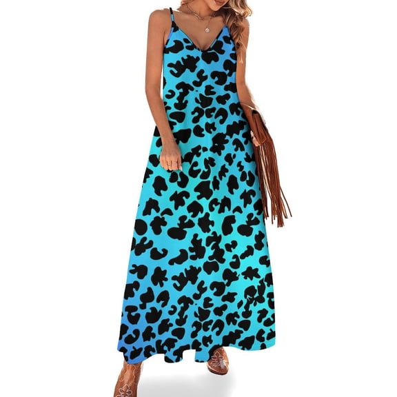 Animal Print Patterns Sleeveless Dress Woman Fashion Long Dresses Women's Summer Suit Dress Summer 2025 Women