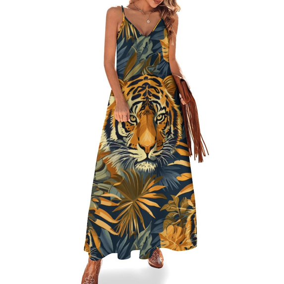Animal Print Patterns Sleeveless Dress Women's Luxury Party Dress Birthday Dresses for Women