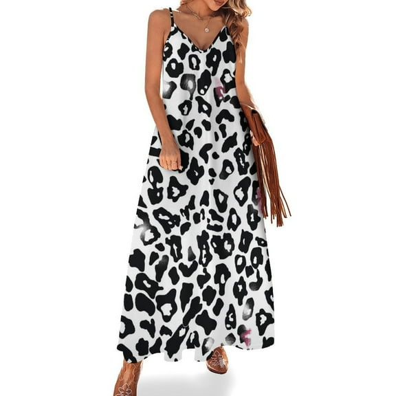 Animal Print Patterns Sleeveless Dress for Women Clothing Female Women's Summer Skirt