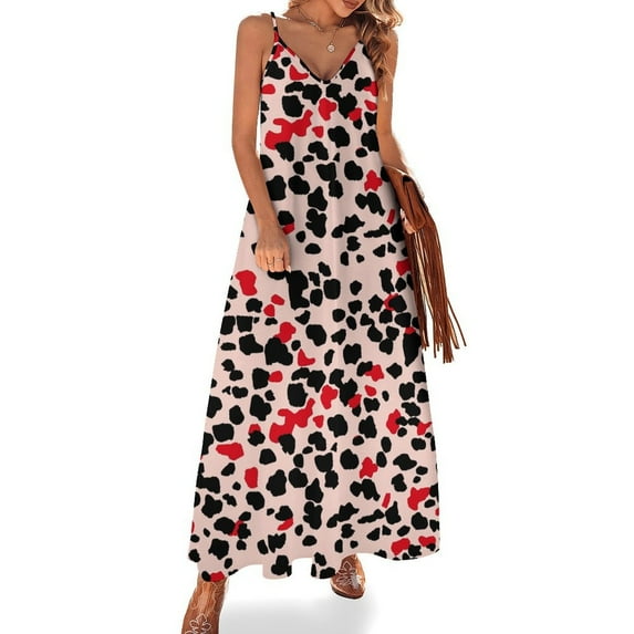 Animal Print Patterns Sleeveless Dress for Women Clothing Female Women's Summer Skirt