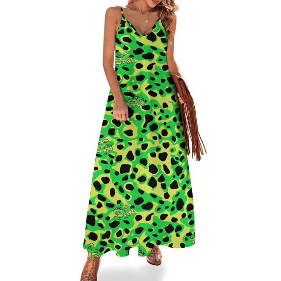 Animal Print Patterns Sleeveless Dress for Women Clothing Female Women's Summer Skirt