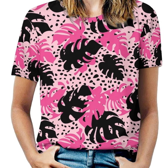 Animal Print Patterns T Shirts Basic T-Shirt Short Sleeve Ladies Tee Shirt Summer Graphic Clothing