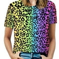 thumbnail image 1 of Animal Print Patterns Women's Short Sleeve T-Shirt Crew Neck Casual Summer Trendy Loose Fit Tops, 1 of 6