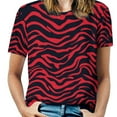 thumbnail image 1 of Animal Print Patterns Women's T-Shirt Short Sleeve T Shirts Tops Tee Ladies Loose T, 1 of 6