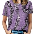 thumbnail image 1 of Animal Print Patterns Women's T-Shirt Short Sleeve T Shirts Tops Tee Ladies Loose T, 1 of 6