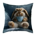 thumbnail image 1 of Animal Print Pillowcase - Rabbit Series, 17.7x17.7 inch Cute Print Sofa Cushion Cover, Bedroom Living Room Decorative Pillowcase, 1 of 6