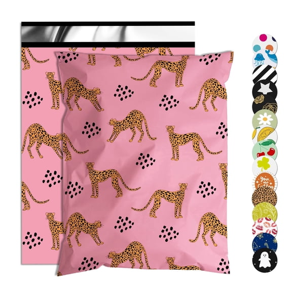 Animal Print Poly Mailer 10x13 Inch 100 Pcs, Waterproof & Tear-Resistant Shipping Bags for Clothing, Strong Self-Seal Mailing Bags