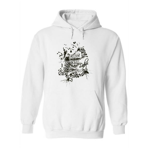 Animal Print Quote Design Hoodie Women -Image by Shutterstock, Female 3X-Large