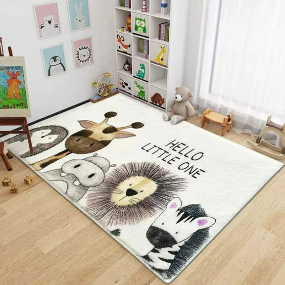Animal Print Rugs - Zebra, Bear, and Lion Soft Rugs